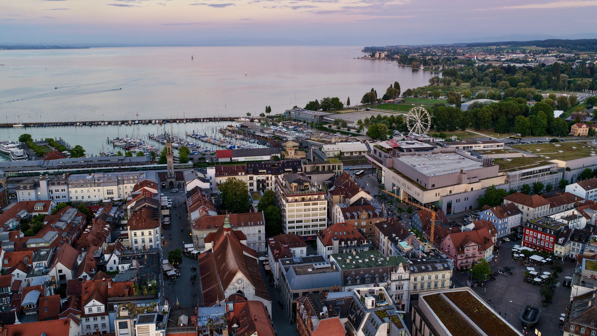 Aerial view of the pilot practice, Rosgartenstrasse 27, Konstanz