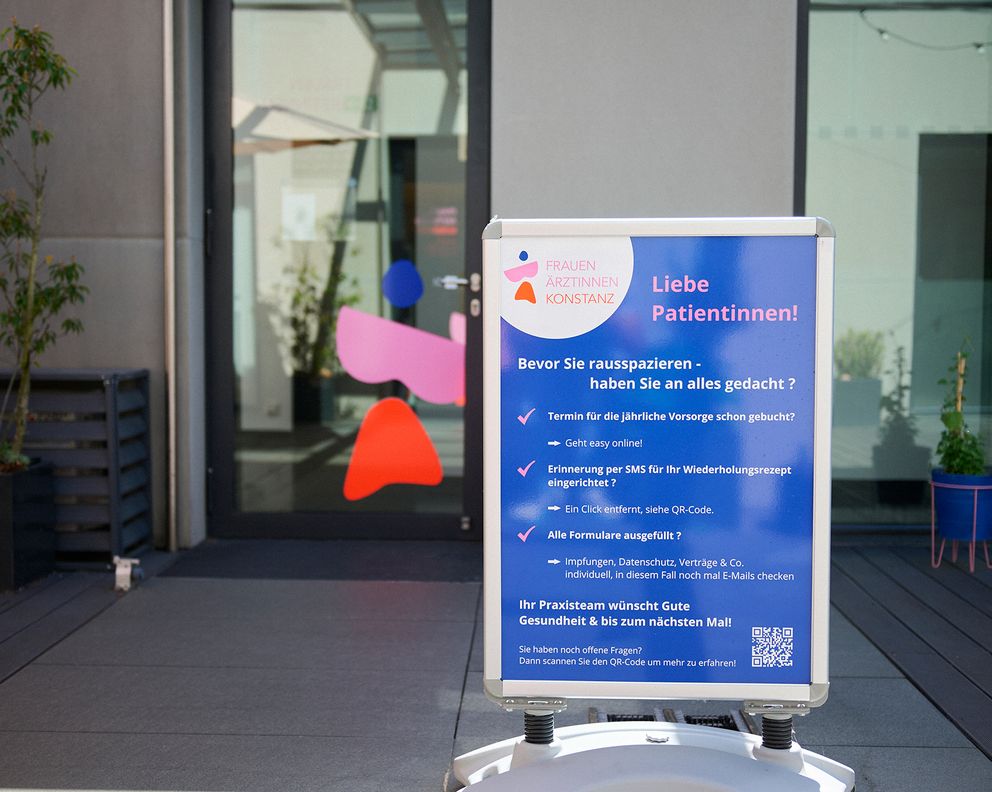 Express check-in at the practice's self-service terminal